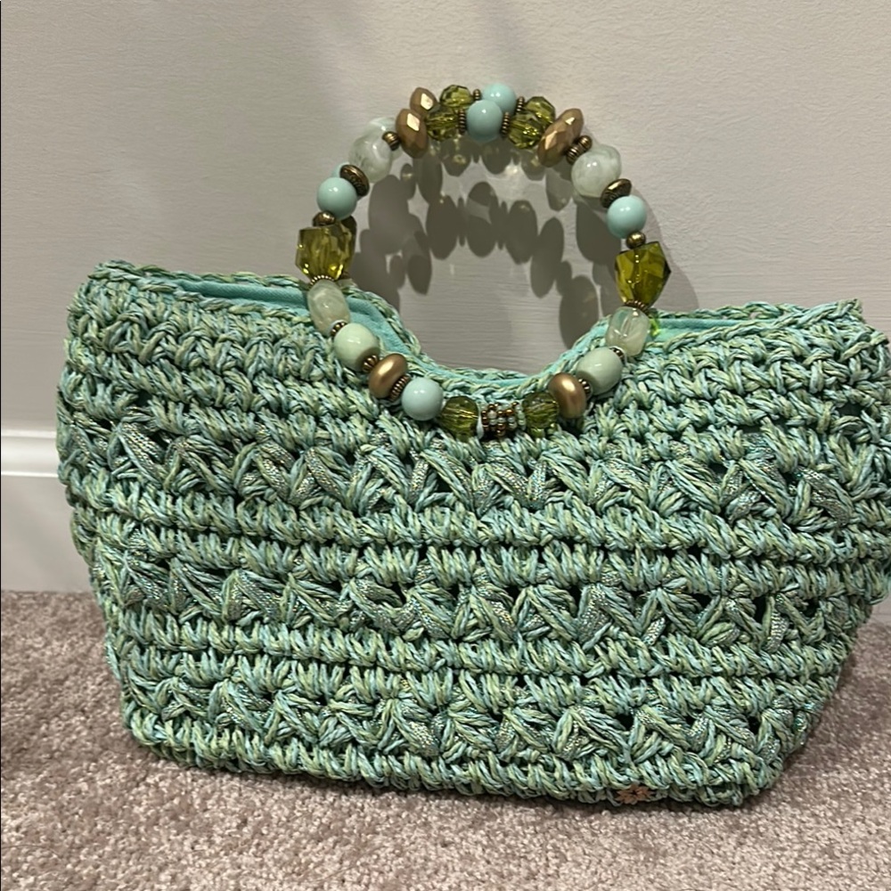 Boston Proper straw purse